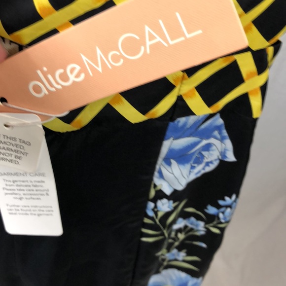 Alice McCall Cut Out Midriff MIDI Dress  Dark Floral Dress size US 8 EU 40 NWT - Picture 9 of 11